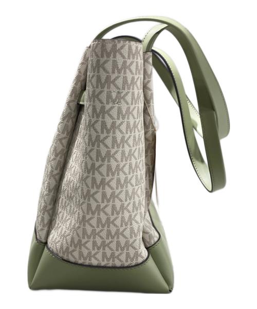 MICHAEL KORS（マイケルコース）MICHAEL KORS (マイケルコース) MK シグネチャー リード ラージ ベルテッド トート 黄緑の古着・服飾アイテム