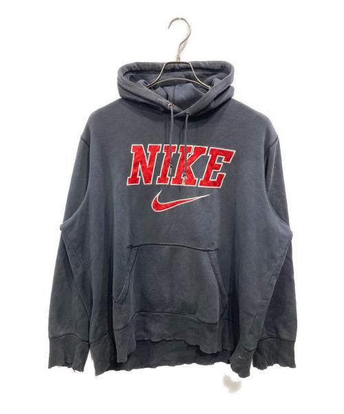 NIKE（ナイキ）NIKE (ナイキ) ロゴ刺繍フーディ ブラック×レッド サイズ:SIZE XLの古着・服飾アイテム