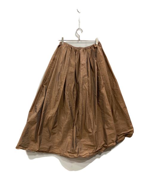 BRILL（ブリル）BRILL (ブリル) タフタロングスカート ブラウン サイズ:38の古着・服飾アイテム