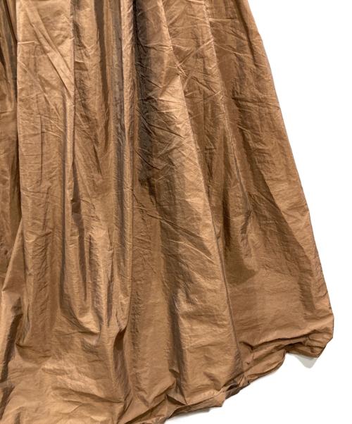 BRILL（ブリル）BRILL (ブリル) タフタロングスカート ブラウン サイズ:38の古着・服飾アイテム
