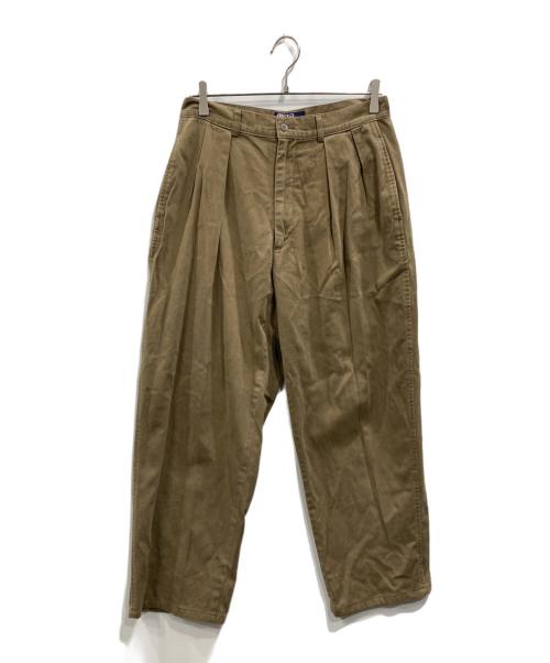POLO RALPH LAUREN（ポロ・ラルフローレン）POLO RALPH LAUREN (ポロ・ラルフローレン) 2タックトラウザー カーキ サイズ:80の古着・服飾アイテム