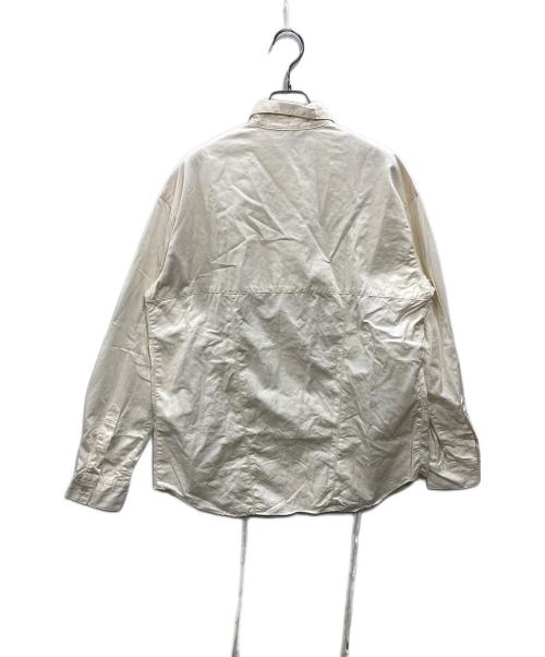 JOHN LAWRENCE SULLIVAN（ジョン ローレンス サリバン）JOHN LAWRENCE SULLIVAN (ジョン ローレンス サリバン) GROSGRAIN LACE-UP SHIRT アイボリー サイズ:ONESIZEの古着・服飾アイテム