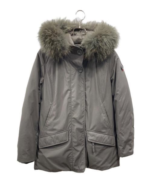CAPE HORN（ケープホーン）CAPE HORN (ケープホーン) ラクーンファー ダウンコート グレー サイズ:40の古着・服飾アイテム