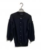 tricot COMME des GARCONSトリココムデギャルソン）の古着「ギャザースリーブカーディガン」｜ブラック