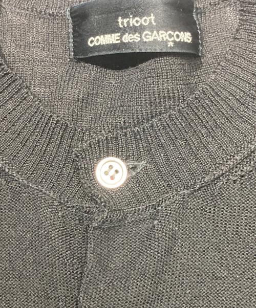 tricot COMME des GARCONS（トリココムデギャルソン）tricot COMME des GARCONS (トリココムデギャルソン) ギャザースリーブカーディガン ブラック サイズ:Mの古着・服飾アイテム