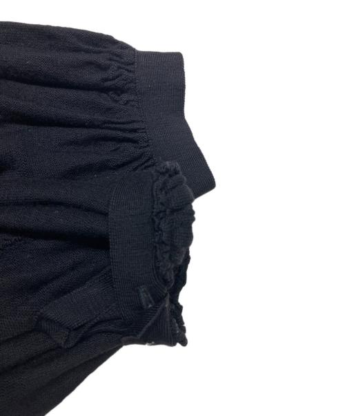 tricot COMME des GARCONS（トリココムデギャルソン）tricot COMME des GARCONS (トリココムデギャルソン) ギャザースリーブカーディガン ブラック サイズ:Mの古着・服飾アイテム