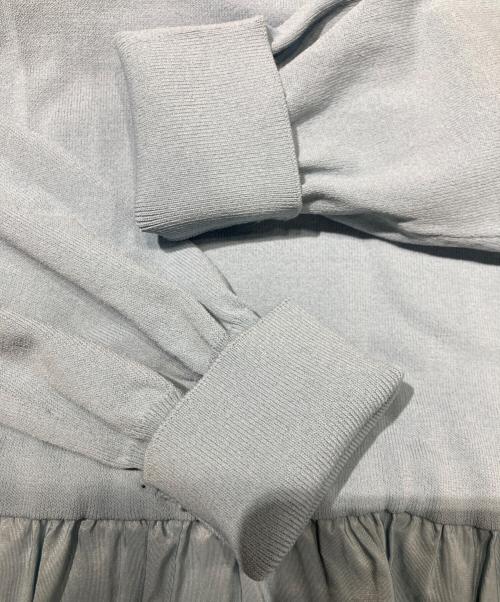ANAYI（アナイ）ANAYI (アナイ) タフタドッキングティアードワンピース ブルー サイズ:38の古着・服飾アイテム