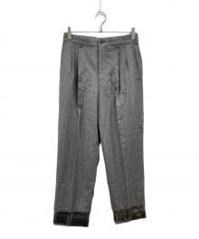 COMME des GARCONS HOMME（コムデギャルソン オム）の古着「97SS ビニールヘムスラックス」｜グレー