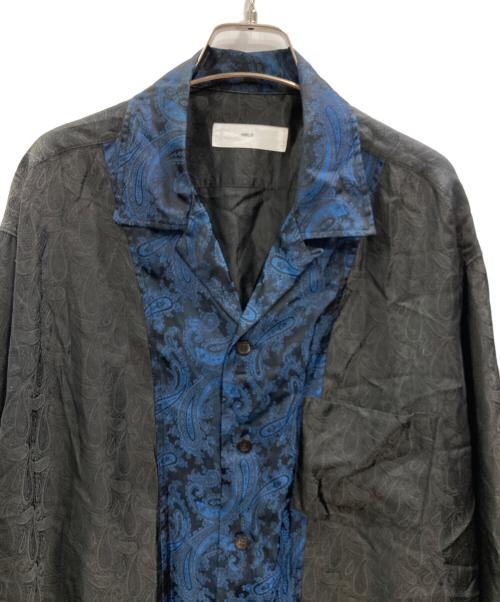 TOGA VIRILIS（トーガ ビリリース）TOGA VIRILIS (トーガ ビリリース) Paisley jacquard shirt ブラック×ブルー サイズ:48の古着・服飾アイテム