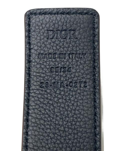 Dior（ディオール）Dior (ディオール) CD アイコン リバーシブル レザーベルト グレーの古着・服飾アイテム