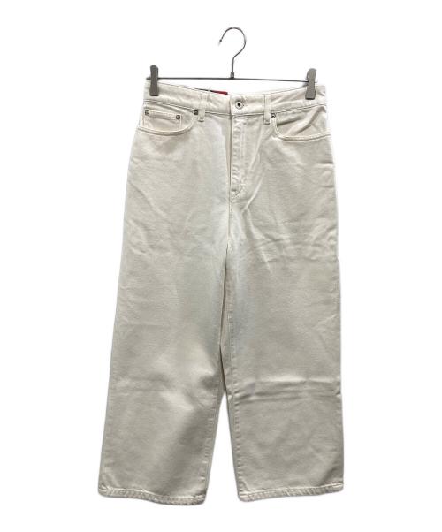 KENZO（ケンゾー）KENZO (ケンゾー) クロップドホワイトデニムパンツ ホワイト サイズ:SIZE 27の古着・服飾アイテム