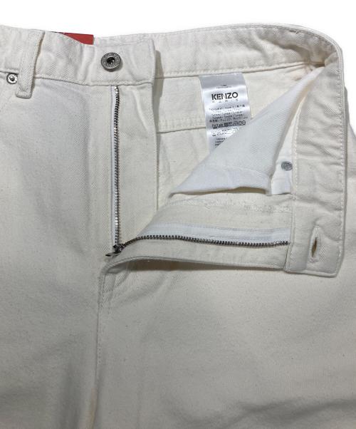 KENZO（ケンゾー）KENZO (ケンゾー) クロップドホワイトデニムパンツ ホワイト サイズ:SIZE 27の古着・服飾アイテム