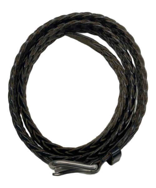 Whitehouse Cox（ホワイトハウスコックス）Whitehouse Cox (ホワイトハウスコックス) 28mm レザーメッシュベルト ブラック サイズ:32/80の古着・服飾アイテム