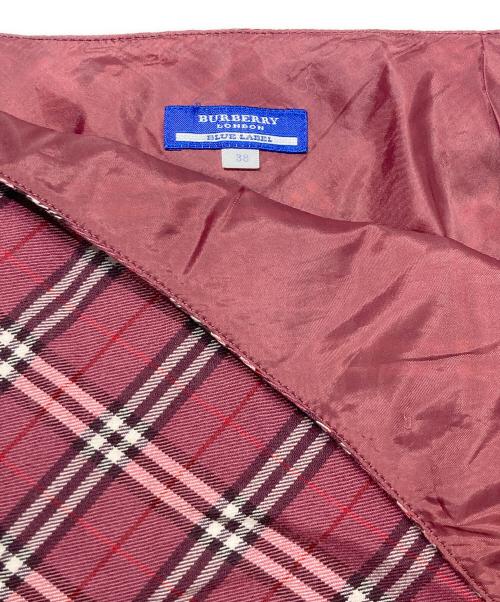 BURBERRY BLUE LABEL（バーバリー ブルー レーベル）BURBERRY BLUE LABEL (バーバリー ブルー レーベル) ベルテッドノヴァチェックチェックスカート ピンク サイズ:38の古着・服飾アイテム