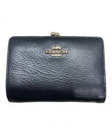 COACH（コーチ）の古着「キスロック ミディアム ウォレット」｜ブラック