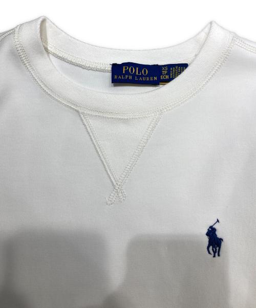 POLO RALPH LAUREN（ポロ・ラルフローレン）POLO RALPH LAUREN (ポロ・ラルフローレン) ロゴスウェット ホワイト サイズ:XSの古着・服飾アイテム