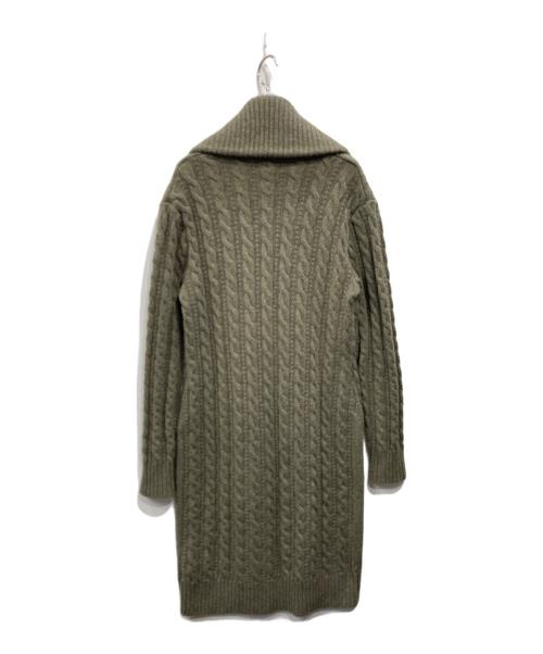 RRL（ダブルアールエル）RRL (ダブルアールエル) カシミヤ混 ショールカラーロングカーディガン カーキ サイズ:3の古着・服飾アイテム