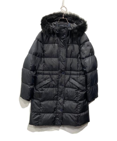 COACH（コーチ）COACH (コーチ) ファー付ダウンコート ブラック サイズ:Mの古着・服飾アイテム