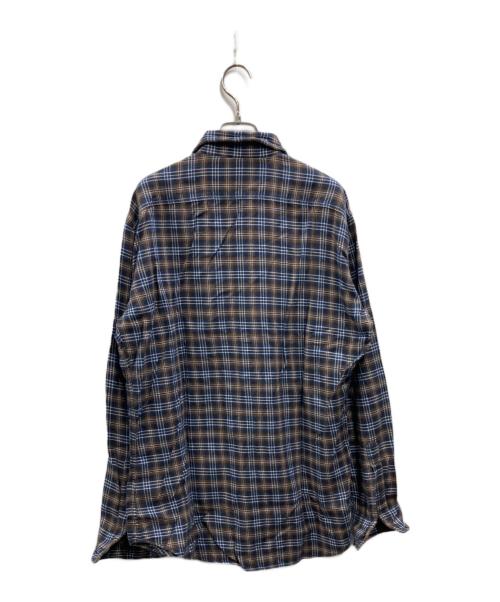 DSQUARED2（ディースクエアード）DSQUARED2 (ディースクエアード) ワイヤーカラー チェックシャツ ネイビー サイズ:50の古着・服飾アイテム