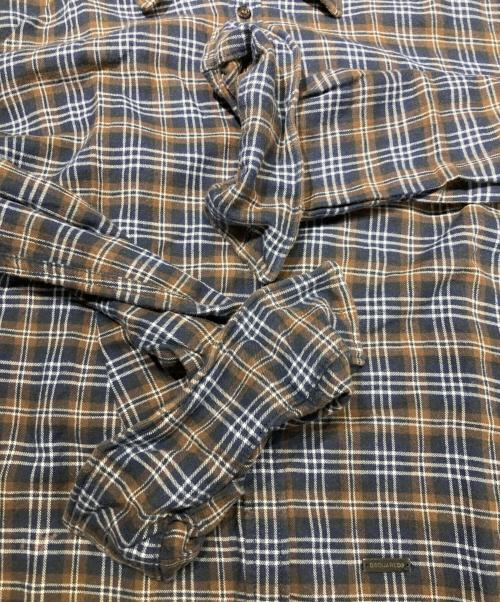 DSQUARED2（ディースクエアード）DSQUARED2 (ディースクエアード) ワイヤーカラー チェックシャツ ネイビー サイズ:50の古着・服飾アイテム