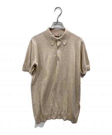【美品】JOHN SMEDLEY ポロシャツ ベージュ M ジョンスメドレー 中古・古着通販】JOHN SMEDLEY (ジョンスメドレー) コットンカシミヤ