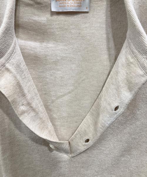 JOHN SMEDLEY（ジョンスメドレー）JOHN SMEDLEY (ジョンスメドレー) コットンカシミヤ ニットポロシャツ ベージュ サイズ:Sの古着・服飾アイテム