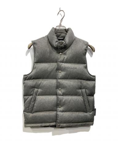 【未使用級】Cロゴ コーチダウンベスト S 中古・古着通販】COACH (コーチ) SOLID ダウンベスト グレー サイズ:S