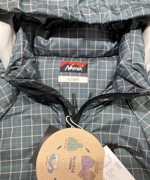 NANGA（ナンガ）NANGA (ナンガ) AMERI (アメリ) POCKET CHECK DOWN COAT グリーン サイズ:Mの古着・服飾アイテム