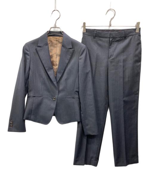 NEWYORKER（ニューヨーカー）NEWYORKER (ニューヨーカー) LANFICIO F.LLI CERRUTIファブリック セットアップ グレー サイズ:7の古着・服飾アイテム