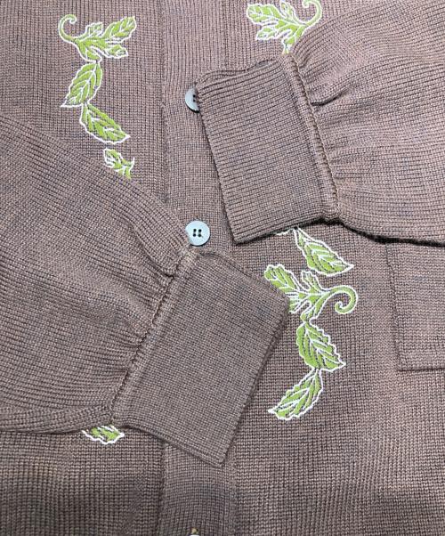 KENZO JEANS（ケンゾージーンズ）KENZO JEANS (ケンゾージーンズ) オールド襟付ニットカーディガン ブラウン サイズ:freeの古着・服飾アイテム