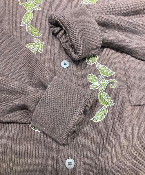 KENZO JEANS（ケンゾージーンズ）KENZO JEANS (ケンゾージーンズ) オールド襟付ニットカーディガン ブラウン サイズ:freeの古着・服飾アイテム