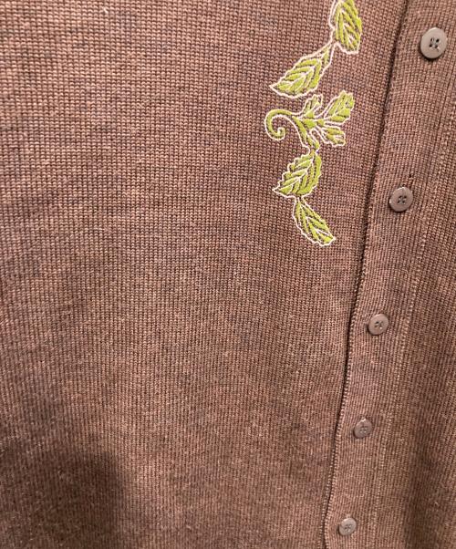 KENZO JEANS（ケンゾージーンズ）KENZO JEANS (ケンゾージーンズ) オールド襟付ニットカーディガン ブラウン サイズ:freeの古着・服飾アイテム
