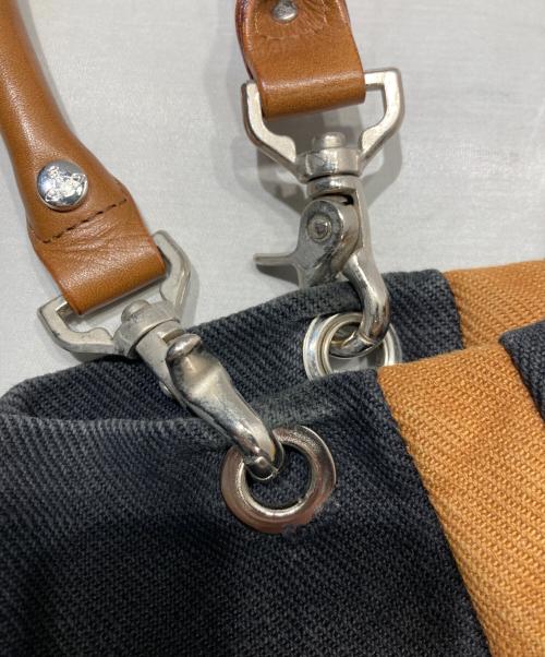 Vivienne Westwood（ヴィヴィアンウエストウッド）Vivienne Westwood (ヴィヴィアンウエストウッド) ヴィンテージストライプトートバッグ ブラックの古着・服飾アイテム
