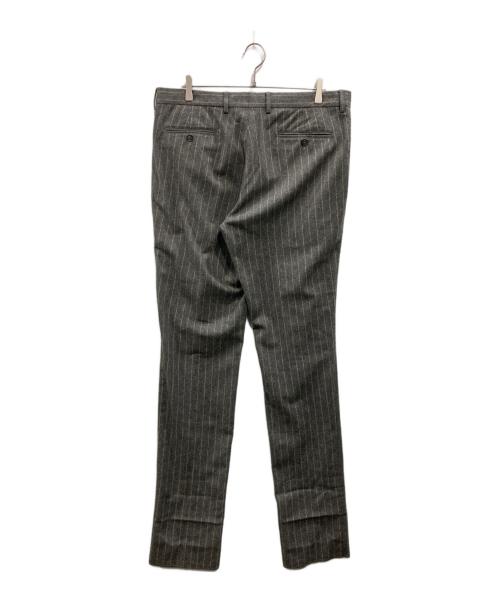 POLO RALPH LAUREN（ポロ・ラルフローレン）POLO RALPH LAUREN (ポロ・ラルフローレン) イタリアメイド ウールカシミヤ ストライプスラックス グレー サイズ:38の古着・服飾アイテム