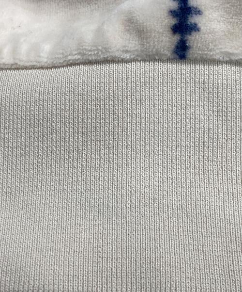 HUF（ハフ）HUF (ハフ) SEISMOGRAM VELOUR POLO ホワイト×ネイビー サイズ:Ｌの古着・服飾アイテム