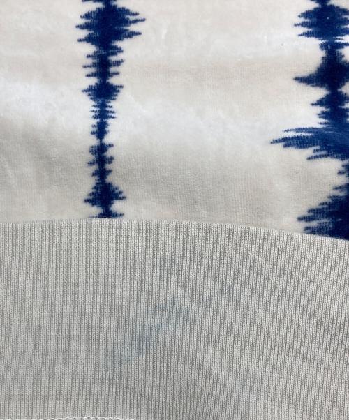 HUF（ハフ）HUF (ハフ) SEISMOGRAM VELOUR POLO ホワイト×ネイビー サイズ:Ｌの古着・服飾アイテム