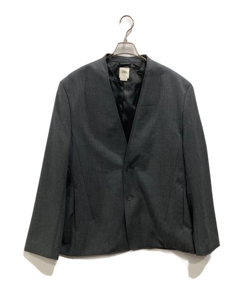 ZARA（ザラ）ZARA (ザラ) 2WAY レイヤードブレザー グレー サイズ:52の古着・服飾アイテム
