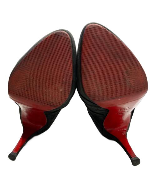Christian Louboutin（クリスチャン・ルブタン）Christian Louboutin (クリスチャン・ルブタン) Piros 120スウェードドレープブーツ ブラック サイズ:38の古着・服飾アイテム