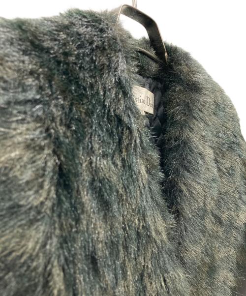 Christian Dior（クリスチャン ディオール）Christian Dior (クリスチャン ディオール) フェイクファートリムジャケット ブラック サイズ:Mの古着・服飾アイテム