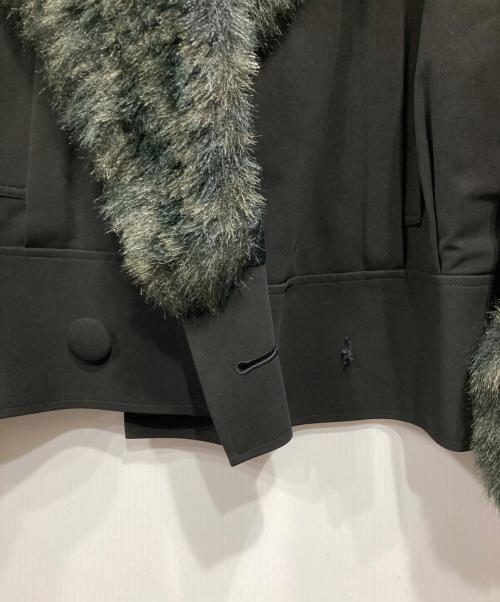 Christian Dior（クリスチャン ディオール）Christian Dior (クリスチャン ディオール) フェイクファートリムジャケット ブラック サイズ:Mの古着・服飾アイテム