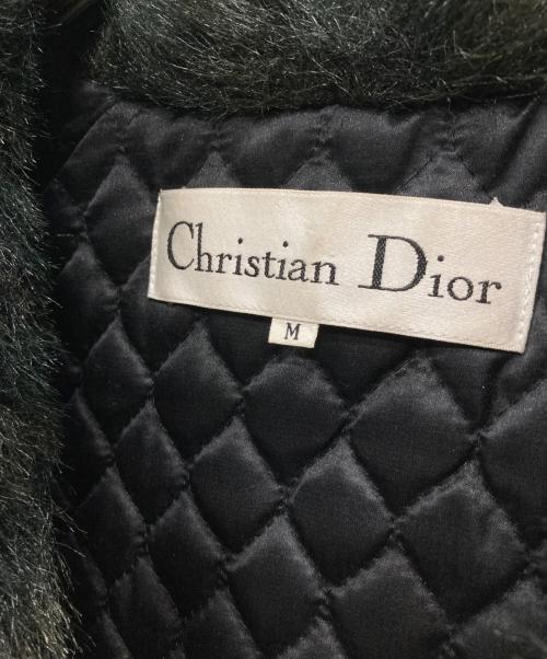 Christian Dior（クリスチャン ディオール）Christian Dior (クリスチャン ディオール) フェイクファートリムジャケット ブラック サイズ:Mの古着・服飾アイテム