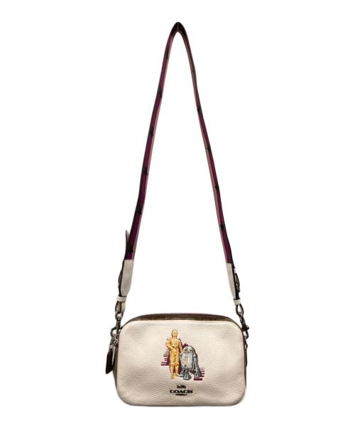 COACH（コーチ）COACH (コーチ) STAR WARS (スターウォーズ) ペブルレザー ショルダーバッグ アイボリーの古着・服飾アイテム
