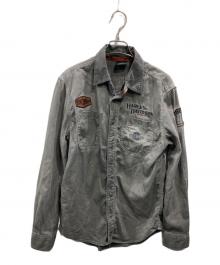 HARLEY-DAVIDSON（ハーレーダビッドソン）の古着「デニム ワークシャツ」｜グレー