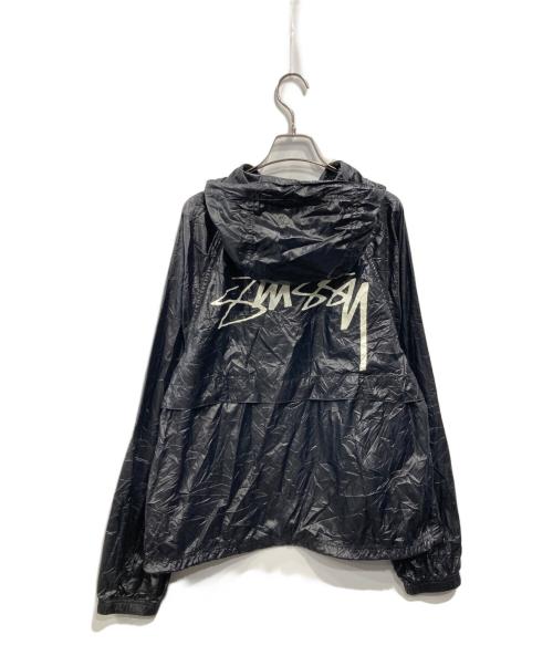 stussy（ステューシー）stussy (ステューシー) BEACH SHELL WRINKLED NYLON JACKET ブラック サイズ:Sの古着・服飾アイテム