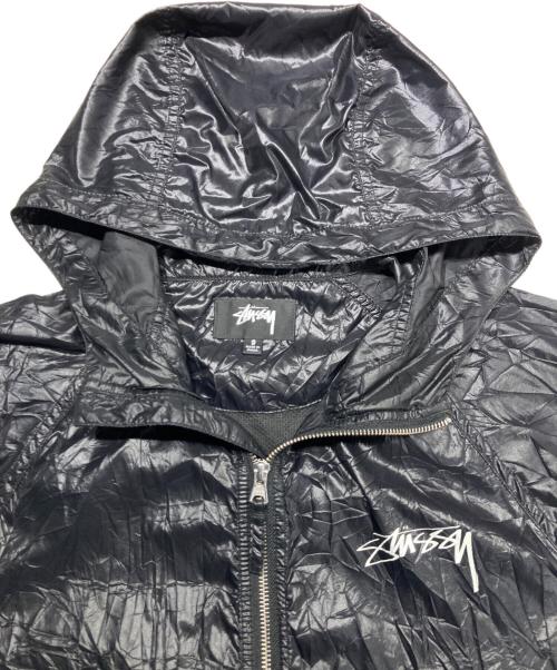stussy（ステューシー）stussy (ステューシー) BEACH SHELL WRINKLED NYLON JACKET ブラック サイズ:Sの古着・服飾アイテム