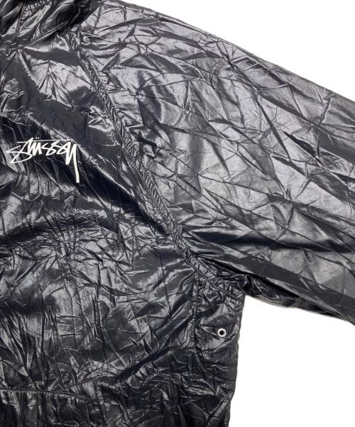 stussy（ステューシー）stussy (ステューシー) BEACH SHELL WRINKLED NYLON JACKET ブラック サイズ:Sの古着・服飾アイテム