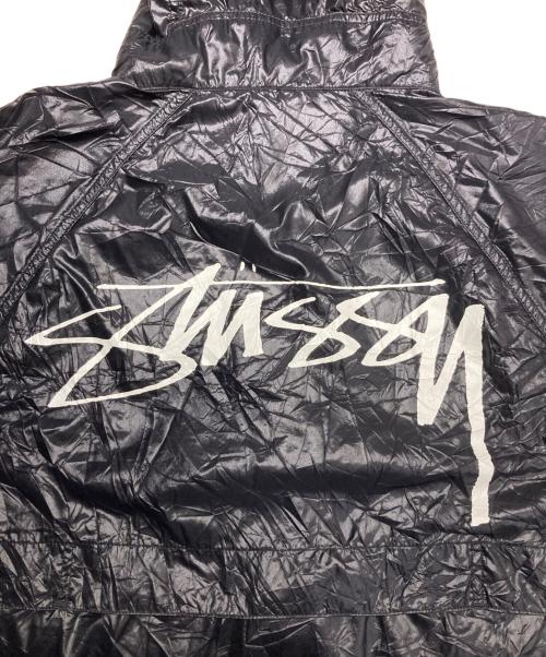 stussy（ステューシー）stussy (ステューシー) BEACH SHELL WRINKLED NYLON JACKET ブラック サイズ:Sの古着・服飾アイテム