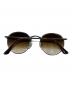 RAY-BAN (レイバン) ROUND FLAT LENSES ブラウン サイズ:SIZE 50□21：8000円