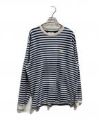 REEBOK×everyoneリーボック×エブリワン）の古着「Classic Border Long Sleeve Tee Shirt」｜グレー×ネイビー