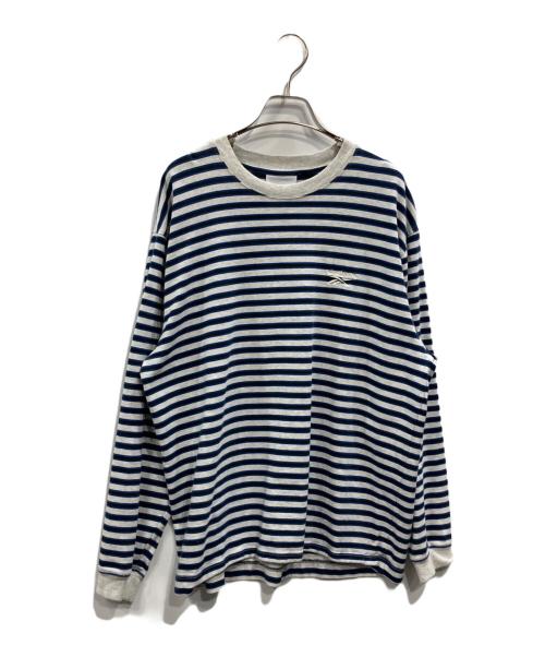 REEBOK（リーボック）REEBOK (リーボック) everyone (エブリワン) Classic Border Long Sleeve Tee Shirt グレー×ネイビー サイズ:Lの古着・服飾アイテム